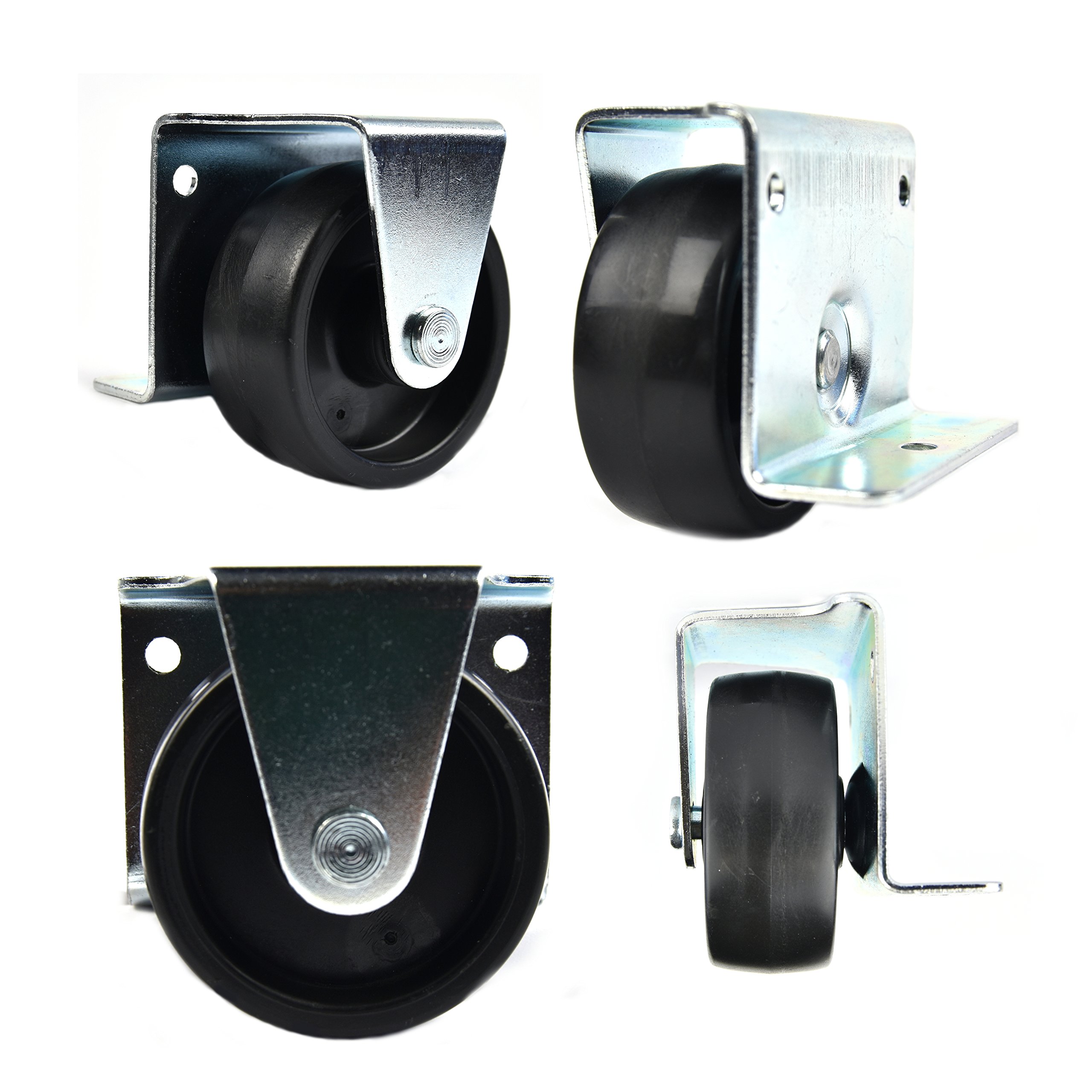 Combo Solutions Caster Wheels for Trundle Bed Steel Zinc Frames (Pack