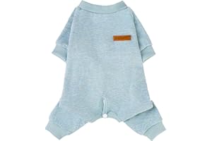 PUPTECK Dog Pajamas for Small Medium Large Sized Dogs, Stretchy Dog Pjs Onesie Clothes Soft Fleece Sweaters Puppy Cat Outfits Pet Jumpsuit