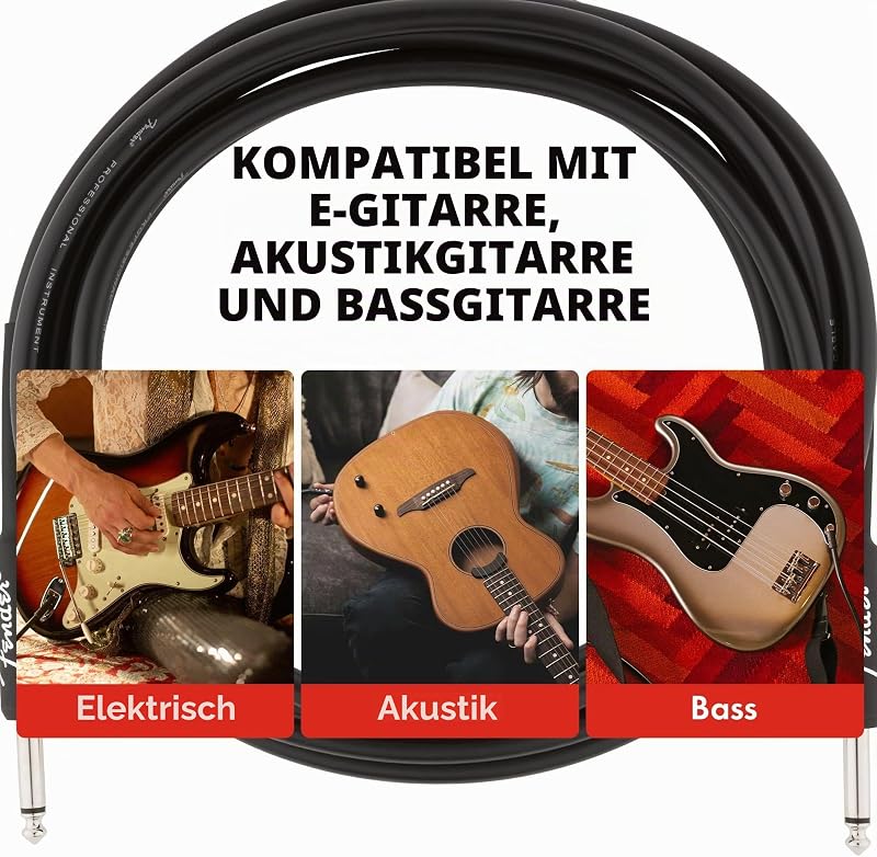 Professional Series Instrumentenkabel, 7,62 m, gerade/abgewinkelt