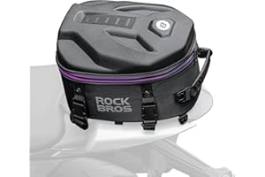 ROCKBROS Motorcycle Tail Bag Waterproof Motorcycle Rear Seat Bag 12.5L Large Motorcycle Backpacks with Hard Shell Design Moto