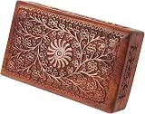 Store Indya Handcrafted Wooden Jewelry Box Floral Decorative Keepsake Chest view 3