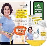 Exercise DVD for Seniors - 28 Day Size Down Challenge Low Impact DVD Exercise for Seniors Over 60 - Less Than 10 Minute Strength Training for Seniors Just 8 Minutes Per Day for Women / Men 50-80+