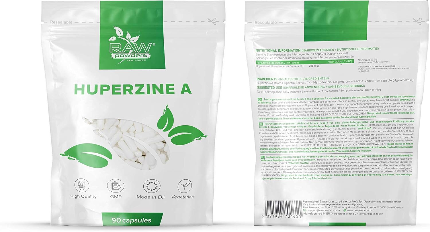 Huperzine A 225mcg, 90 Capsules, Memory & Cognitive Support, Pure Ingredients, GMO & Gluten Free - Image 5