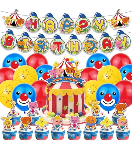 Zirkus-Party-Dekorationsset – Komplett Mit Banner, Ausschnitten & Tischaufsätzen Für Karneval & Geburtstag