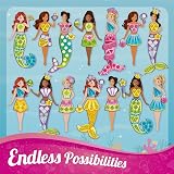 Imagimake DIY Magnetic Dress-Up Mermaid Set 30-Piece Kids Toy 3+ view 7