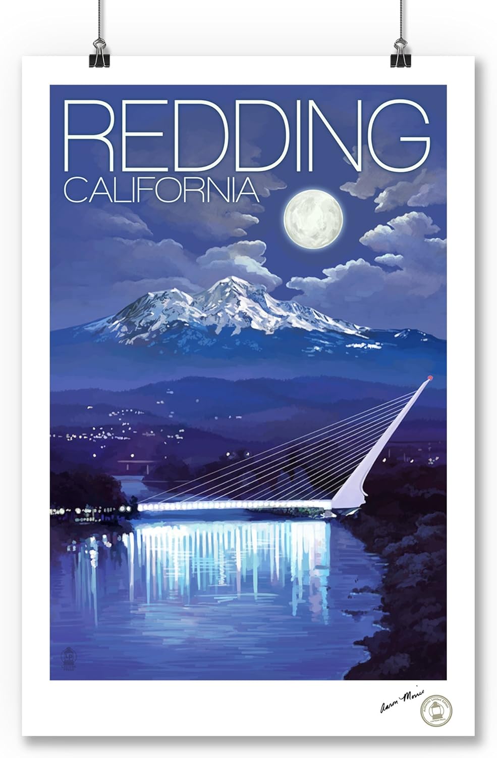 amigos redding ca on Amazon Com Redding California Reloj De Sol Puente En La Noche Home Kitchen