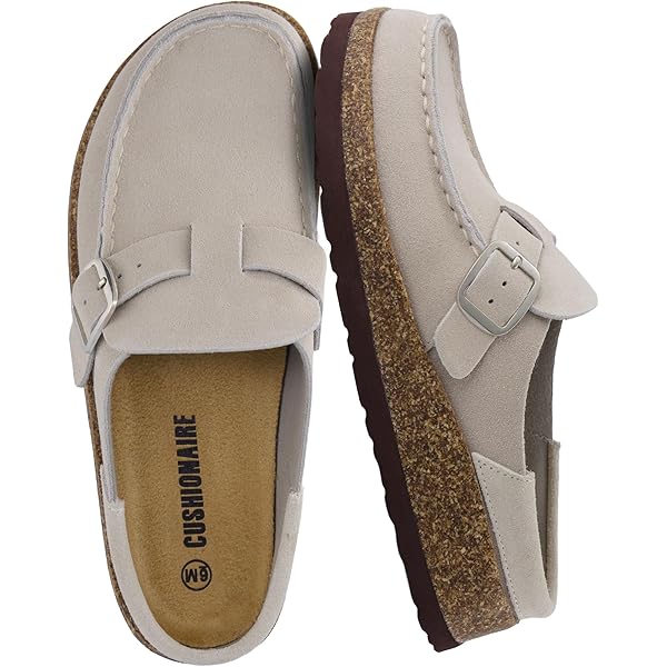 Amazon.com | Birkenstock Boston Vegan Faded Khaki Birkibuc