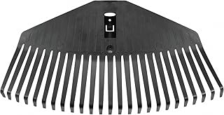 Fiskars Laubbesen-Kopf, 25 Zinken, Verbindbar mit Fiskars Solid Stiel, Breite: 41,5 cm, Kunststoff-Zinken, Schwarz, M, Solid, 1014914