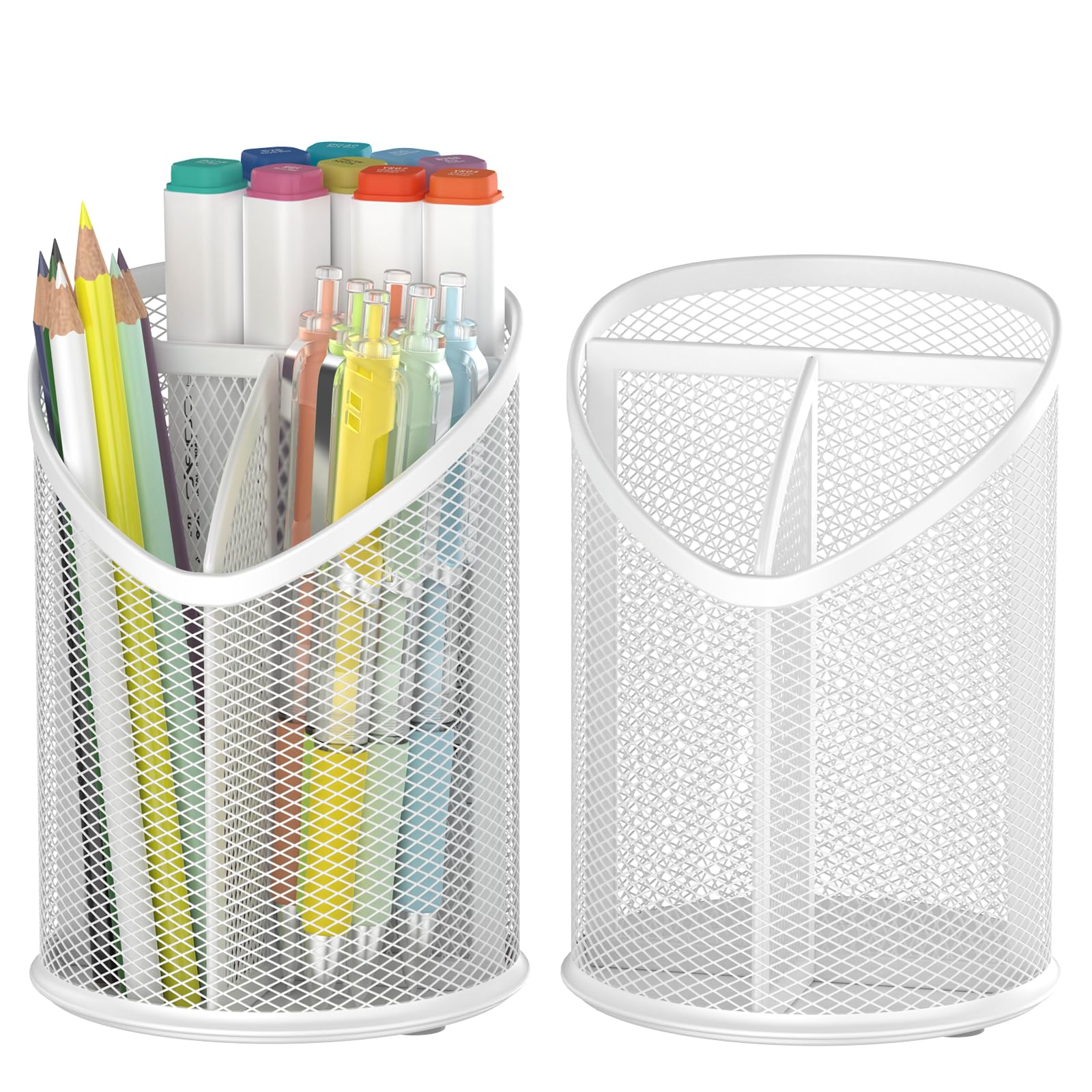 Photo 1 of Delifox 2 Pack Pen Holder Pen Organizer (White)