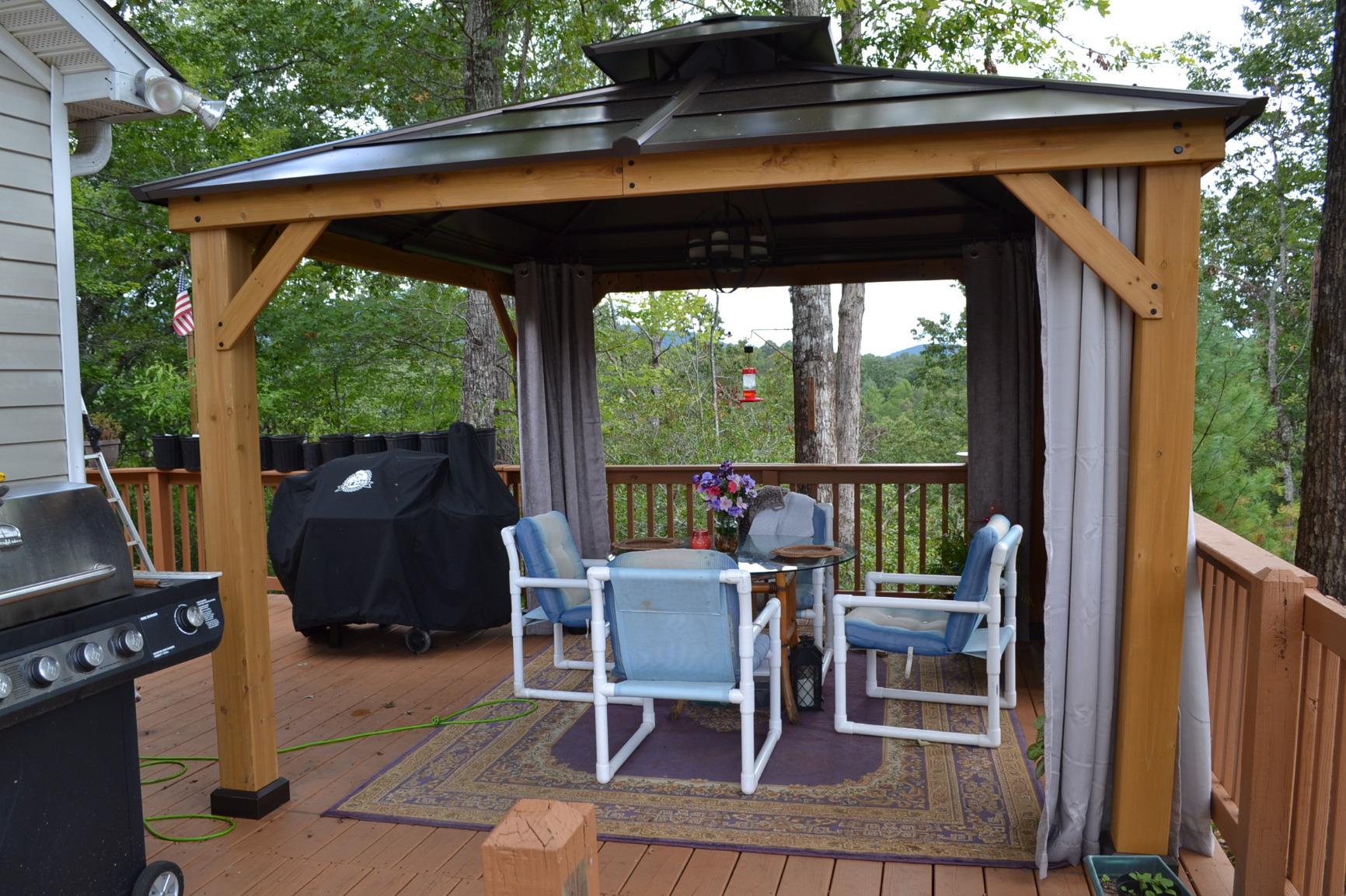 102/mo Finance Sunjoy A102008500 Chapman 10x10 ft. Cedar Framed