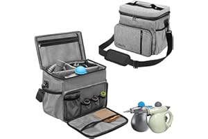 ORKELS Steam Cleaner Carry Bag for Bissell SteamShot 39N7V/39N7A - Adjustable Compartment Storage Bag with Extra Pockets for Accessories - Gray