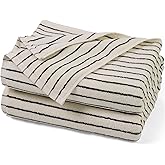 Jacquotha Black and White Striped Bath Towels Set of 2, Lighter & Quick Dry Towels Large 27.5 x 55 inches, Farmhouse for Bathroom, Pool, Shower