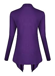 Urban CoCo Women's Drape Front Open Cardigan Long