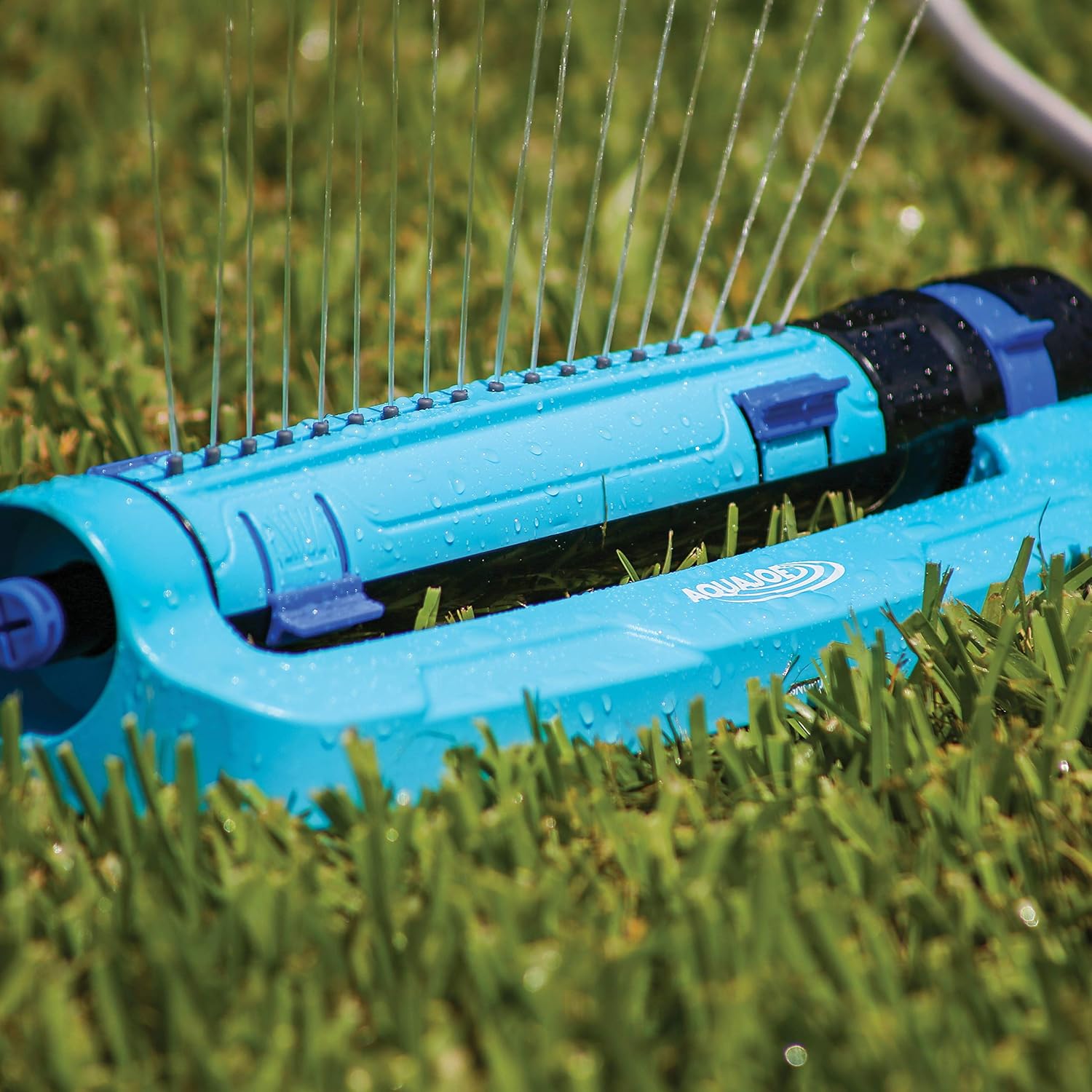 Aqua Joe SJI-TLS18 3-Way Turbo Oscillation Lawn Sprinkler, w/Range, Width, Flow Control : Garden & Outdoor