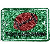 Beaded Coin Purse Pouch Summer Sunshine Watermelon Fruit Coin Purse Handmade Small Change Purse Wallet with Zippers Summer Beach Accessories Gifts (Touch Down)