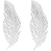 Rhinestone Feather Brooches Pin for Women Fashion Crystal Delicate Leaf Brooch Wedding Birthday Accessories Jewelry