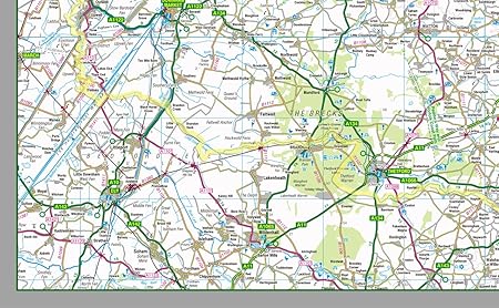 Norfolk Uk County Map 105 X 125 Cm Amazon Co Uk Office Products