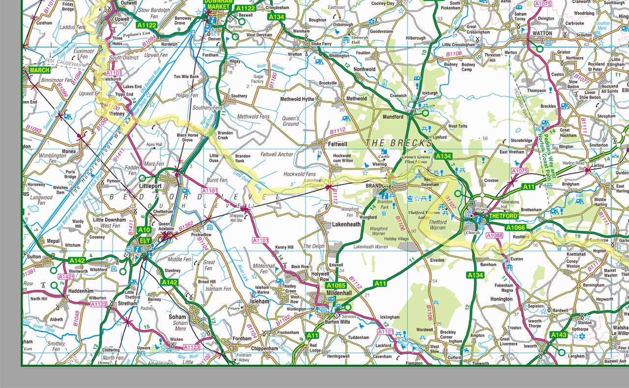 Uk County Map 105 X 125 Cm Norfolk Business Industry Science Education Supplies