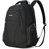 MILADA Travel Backpack For Men Laptop Backpack Women Business Carry On Backpack Airline Approved Fits 16.5 Inch Laptop Bag Work Backpack, Black