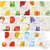 KONEUK 14 Pack Sheet Face Masks Skincare, Hydrating Face Masks for Dry Skin | Bulk Facial Mask Set for Women Skin Care, Face Mask Gifts Set for Face Spa