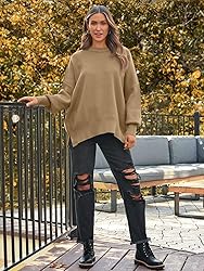 LILLUSORY Women's Oversized Batwing Sweaters 2025