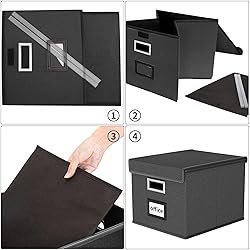 Huolewa Upgraded Portable File Organizer Box, Large