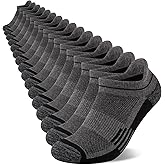 COOVAN Mens Cotton Ankle Athletic Socks 8 Pack Cushiond Breathable Low Cut Anti-Blister Tab Sport Sock 8 Pairs