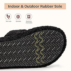 EverFoams Womens Fuzzy Open-toe Slippers Soft Comfy