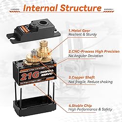 Miuzei 21G Micro Servo Motor Metal Geared Mini