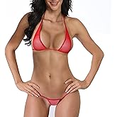 LAMORTY Micro Bikini Extreme Sexy Slutty Mini String Bikinis for Women Thong Swimsuit Bottom Exotic Bathing Suit