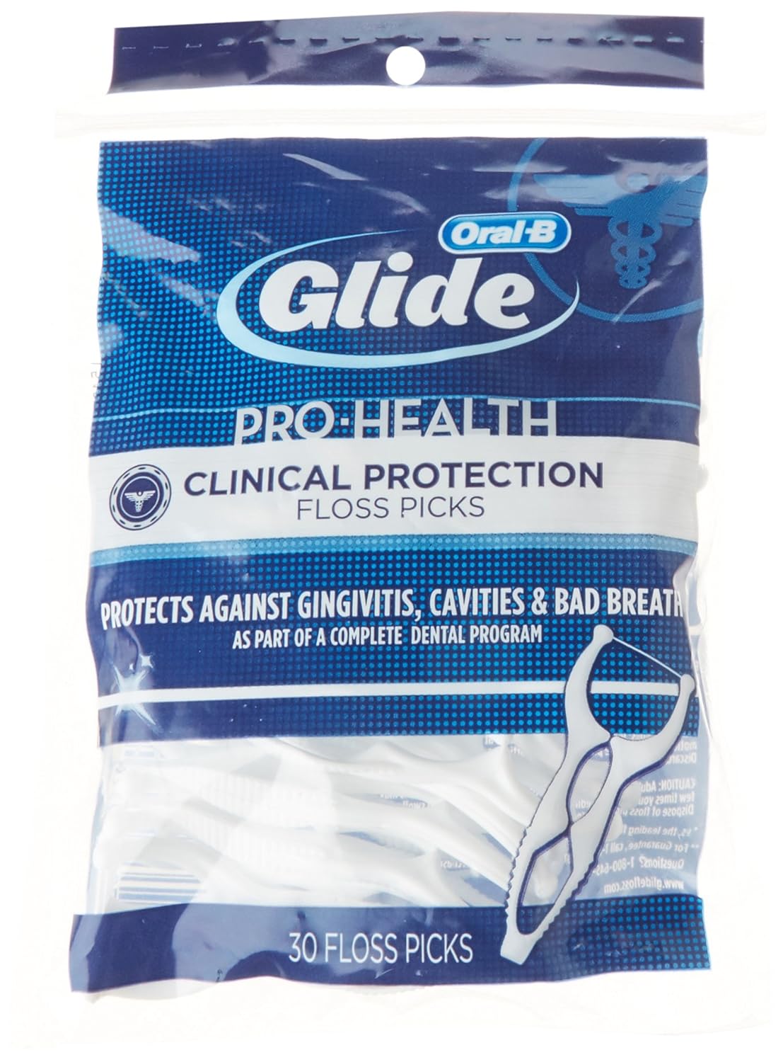 Glide Floss Picks (30 pc) (Pack of 6) Dental Plan Tight Spaces Prevent