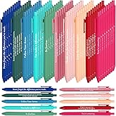 Teling 100 Pcs Inspirational Pens in Bulk Motivational Ballpoint Pens Bulk with Funny Sayings Quotes Positive Thank You Gifts for Adults Employees Coworkers Team Staff(Bright Colors,Classic Style)