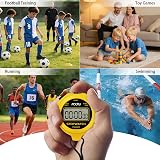 FCXJTU Simple Digital Stopwatch Silent On Off Basic Operation view 7