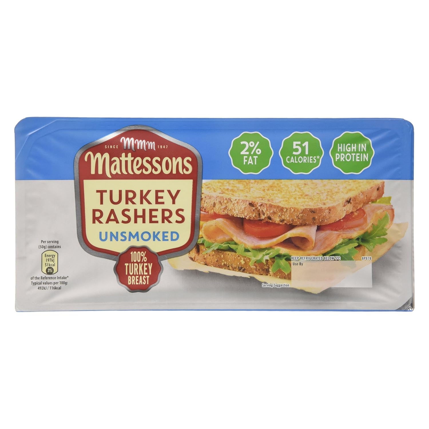 Mattessons Unsmoked Turkey Rashers, 200g Amazon.co.uk Grocery