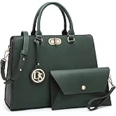 Dasein Women Handbags Purses Ladies Work Purse Satchel Tote Top Handle Shoulder Bags with Matching Clutch