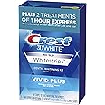 Crest 3D Vivid Plus Teeth Whitening Kit, Individual Basic Flavorless Whitestrips, 24 Count