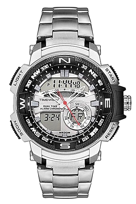 TIMEWEAR Analogue Digital Sports Stainless Steel Chain Watch for Men & Boys - TIMEWEAR 1514G