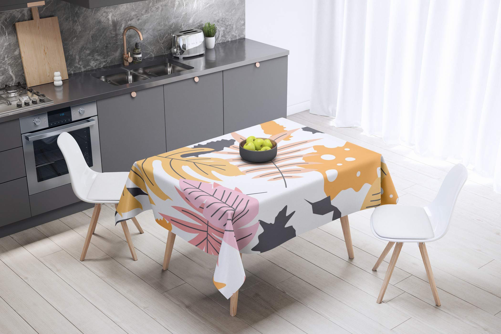 Bonamaison Kitchen Decoration, Tablecloth, 140cm x 140cm - Designed and Manufactured in Turkey