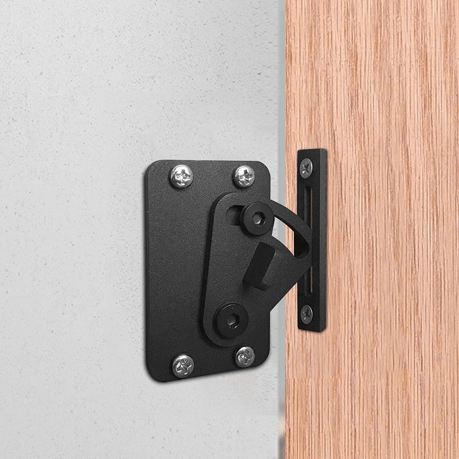 Stainless Steel Black Locks for Doors and Latches for Sliding Barn Door - Stainless Steel Lock for Sliding Barn Wood Door