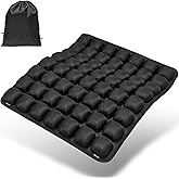 Inflatable Seat Cushion, Airplane Travel Seat Cushion for Long Flights & Car Rides, Portable Air Pad with Built-in Pump, Ergonomic Tailbone Buttocks Pain Relief for Office Chair, Wheelchair, Stadium