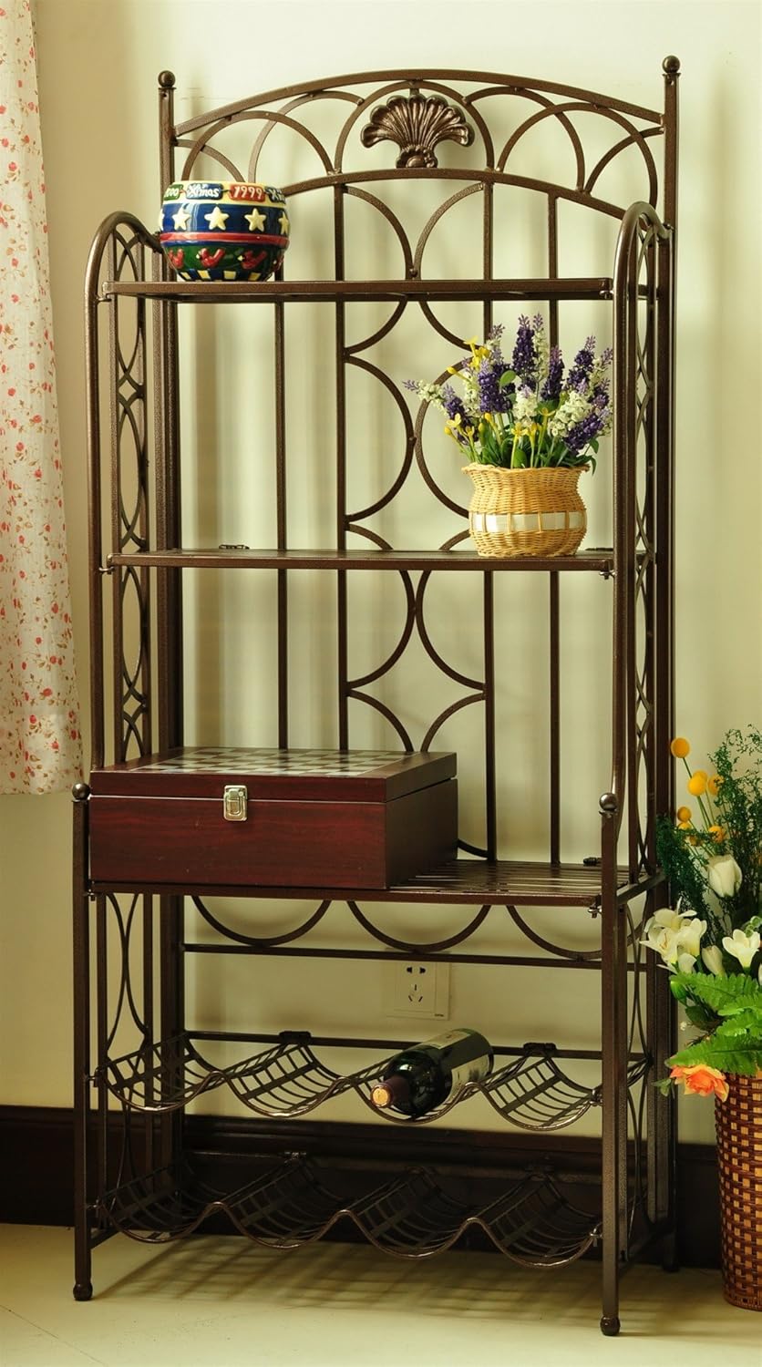 Amazon.com: 5-Tier Bakers rack acabado en peltre: Kitchen ...