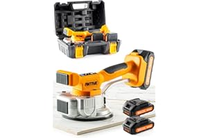 ANTIVE Tile Vibration Tool with 21V Batteries & 110 lb. Tile Suction Cup Tool Power – 9 Tile Vibrator Levels for Leveling Marble, Ceramic, Paver & Concrete