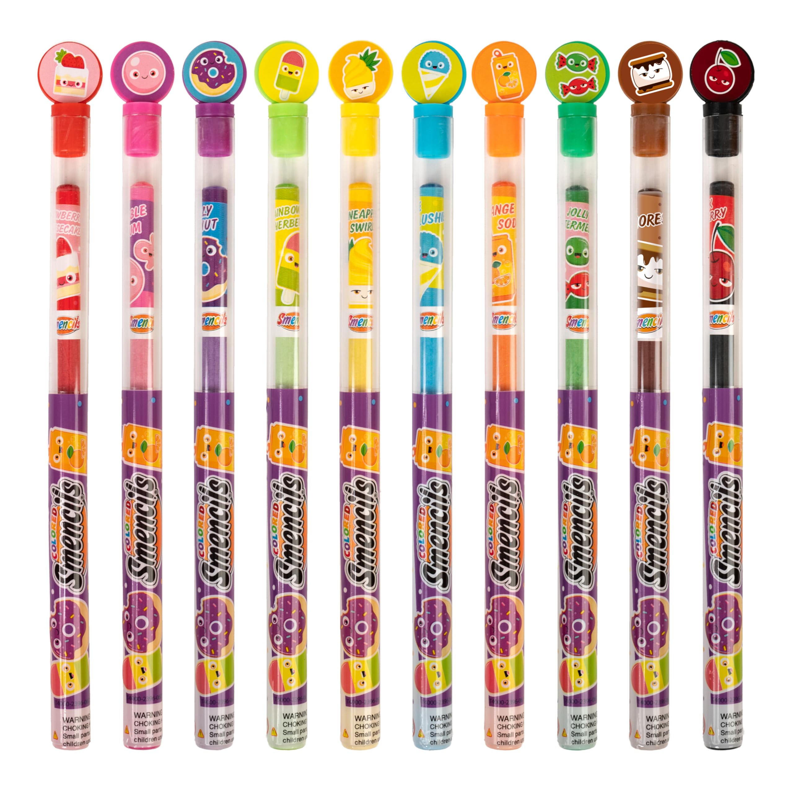 Colored Smencils - Patented Gourmet Scented Colored Pencils made from Recycled Newspapers, 10 Count, Gifts for Kids, School Supplies, Classroom Rewards
