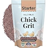 Mile Four Baby Chick Grit, Age 0-8 Weeks, Quartzite Mineral, 4 lbs Bag | For Chicks Age 0-8 Weeks; Backyard Chickens &amp; Small Flocks; 100% Quartzite/Crushed Granite Grit; Supports Digestion; Non-GMO