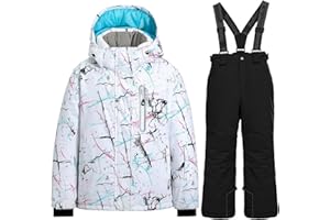 HOTIAN Boys Ski Jacket Snow Jacket Pants Suits Windproof Waterproof Winter Coats