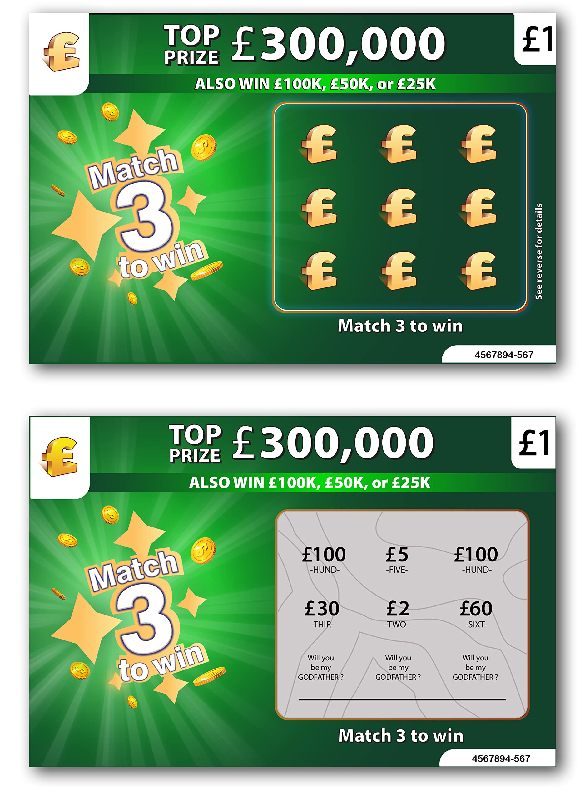 2 PACK - Will you be my Godfather Scratch Cards | Godfather Proposal Card | Godfather Gifts | Pregnancy Announcement Gifts Scratch Card Reveal | Godparent Proposal | Set of Two