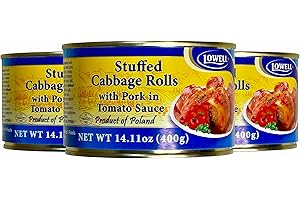 Lowell Foods Canned Stuffed Cabbage Rolls with Pork in Tomato Sauce 400g (Pack of 3)
