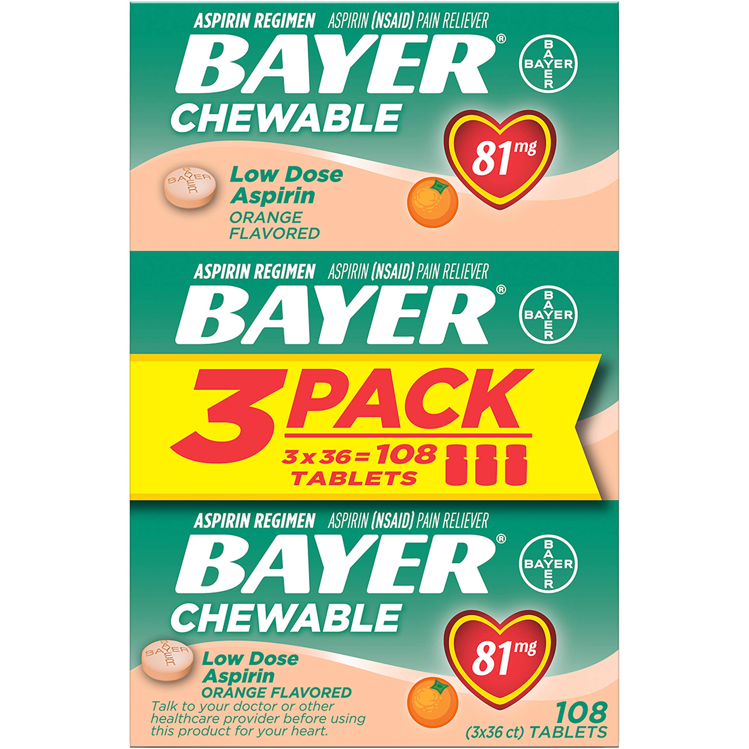 Bayer Aspirin Regimen 81mg Chewable Tablets 1 Doctor