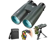 Nexiview 12x50 High Power Binoculars for Adults with Upgraded Phone Tripod - HD Binoculars with Super Bright and Large View -