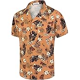Hawaiian Shirts for Men Casual Summer Beach Shirt Button Down Floral Tropical Vacation Short Sleeve Shirts
